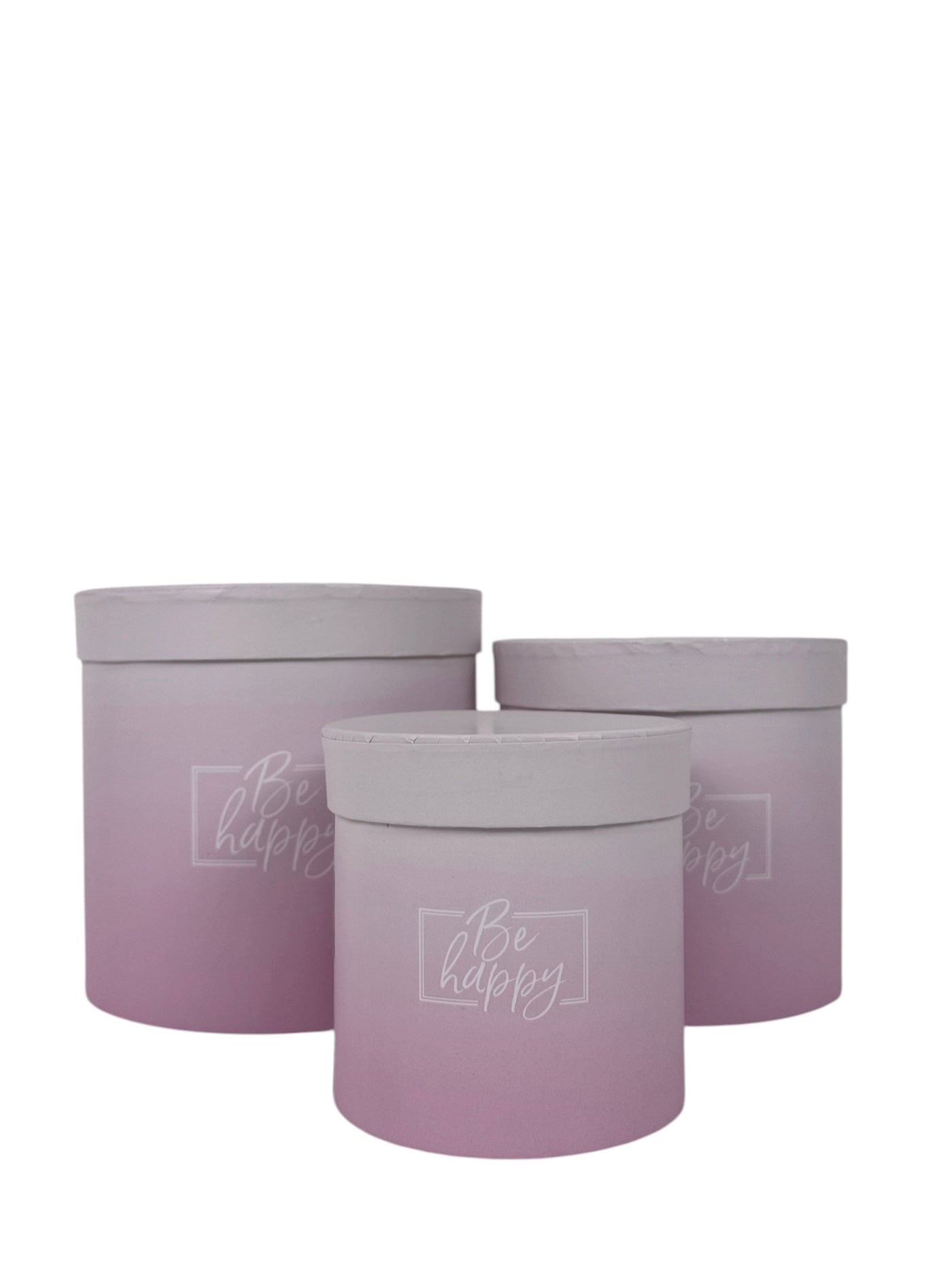 Set 3 Cutii Rotunde Degrade pentru Flori H12-H17
