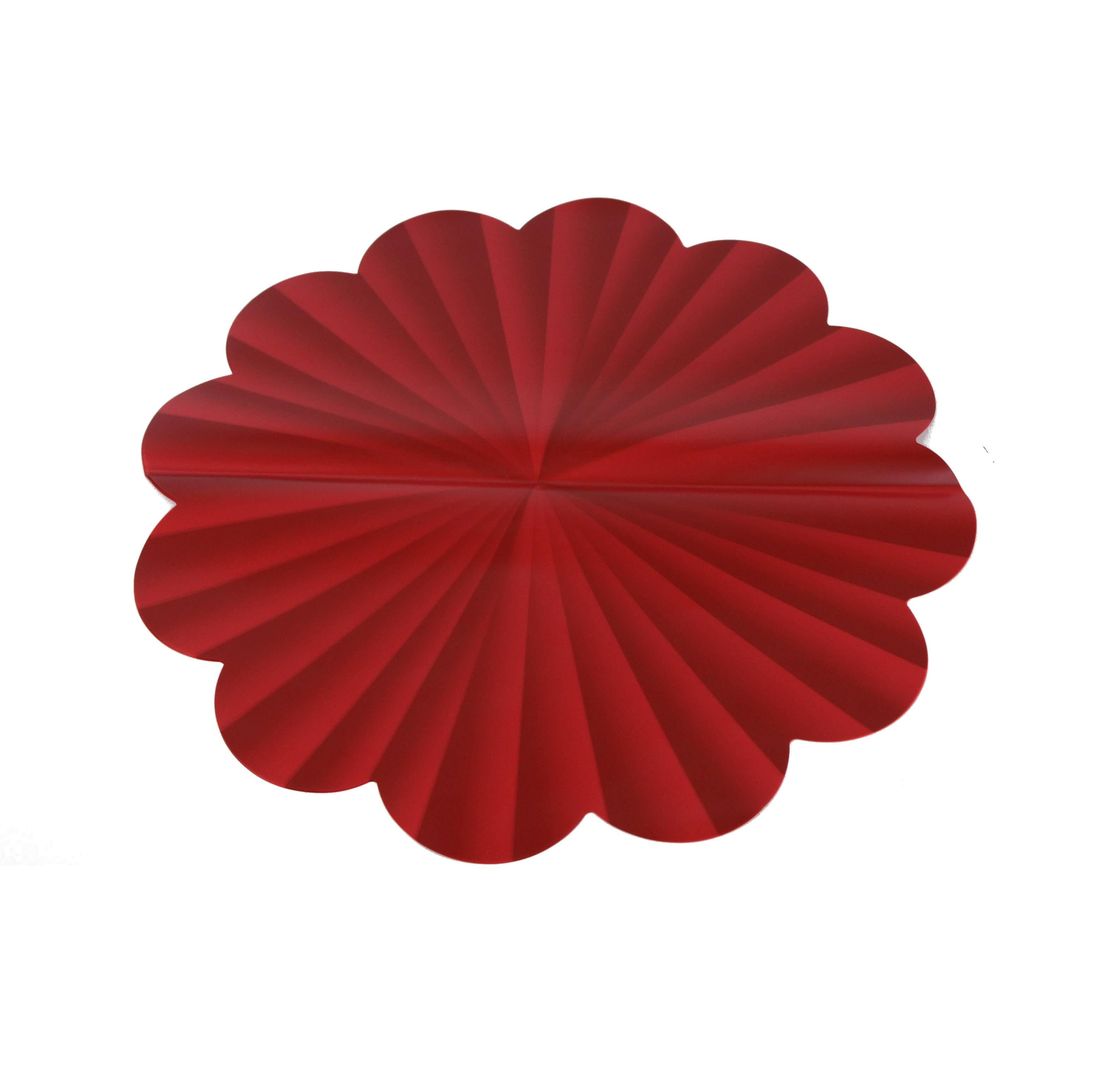 Celofan rotund in forma de soare de culoare rosie