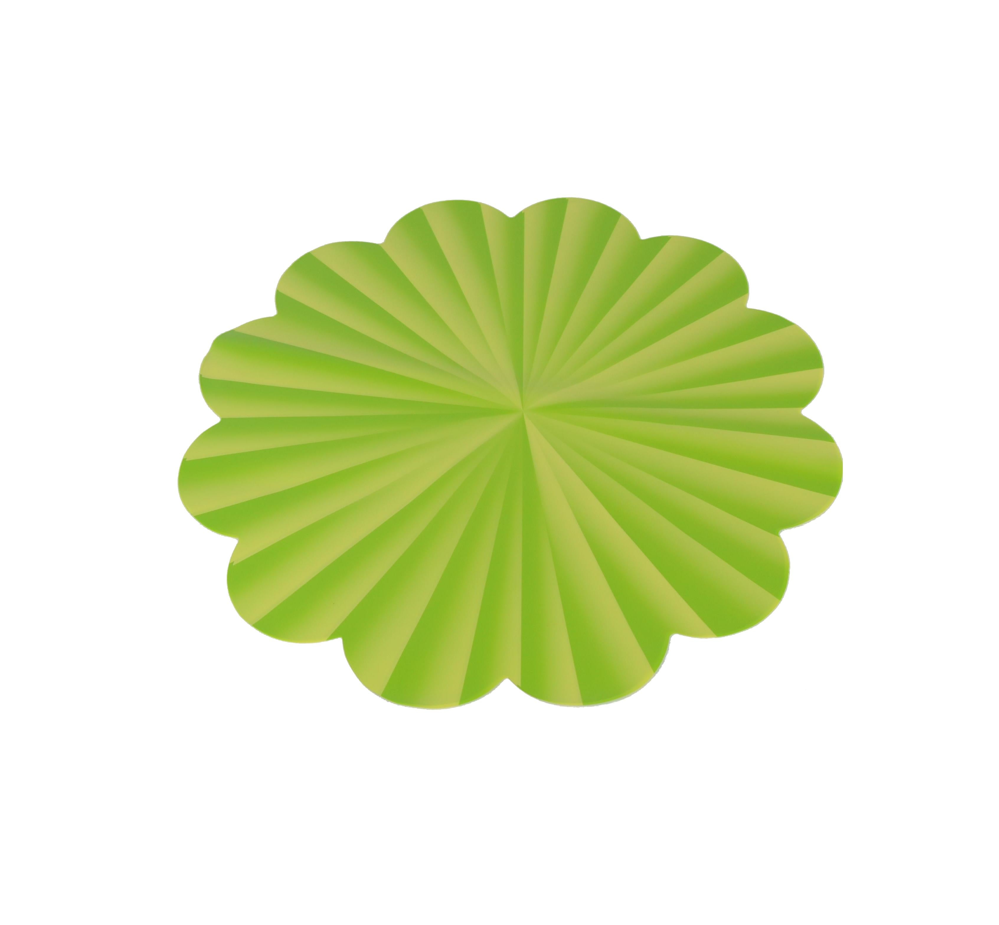 Celofan rotund in forma de soare de culoare verde deschis