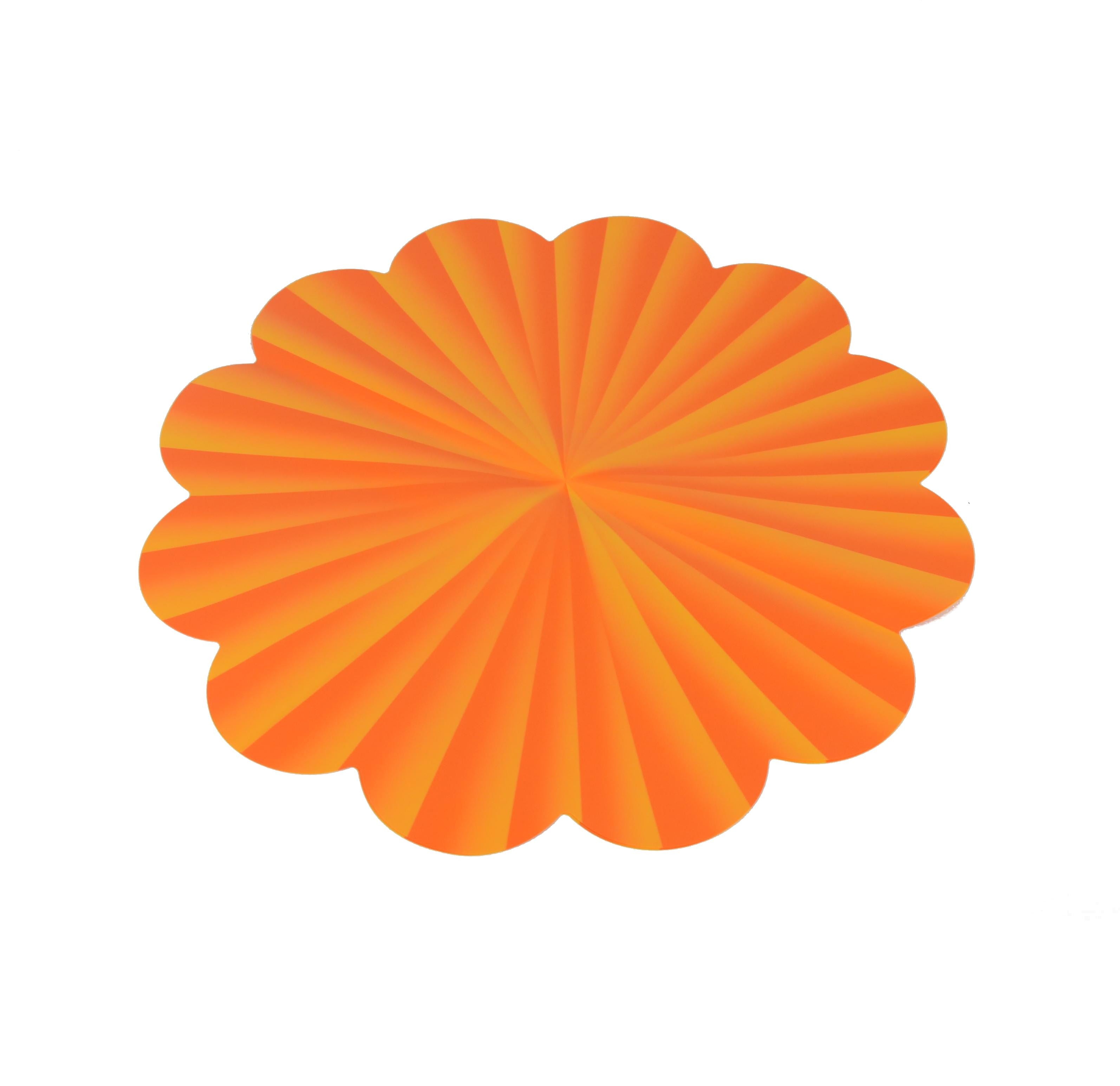 Celofan rotund in forma de soare de culoare portocalie