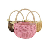 Cos din rachita rotund cu o toarta