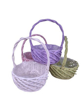 Cos din rachita rotund cu o toarta