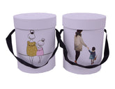 Cutie rotunda cu imprimeu foto