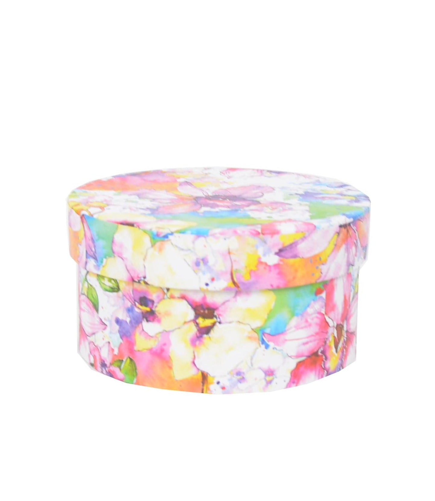 Cutie Rotunda cu Imprimeu Foto pentru Flori D14 x H7 cm
