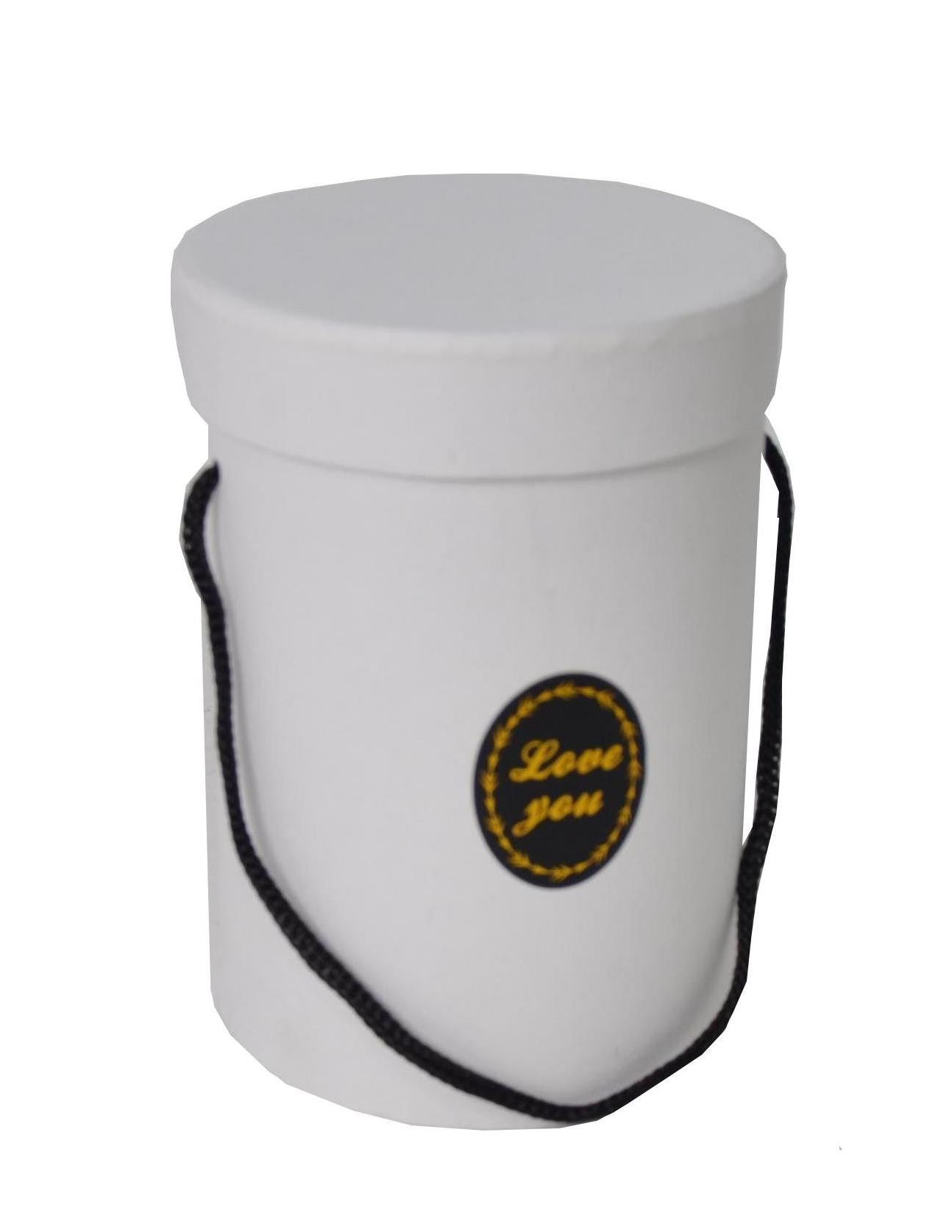 Cutie Rotunda Uni cu Inscriptie pentru Flori H16 cm