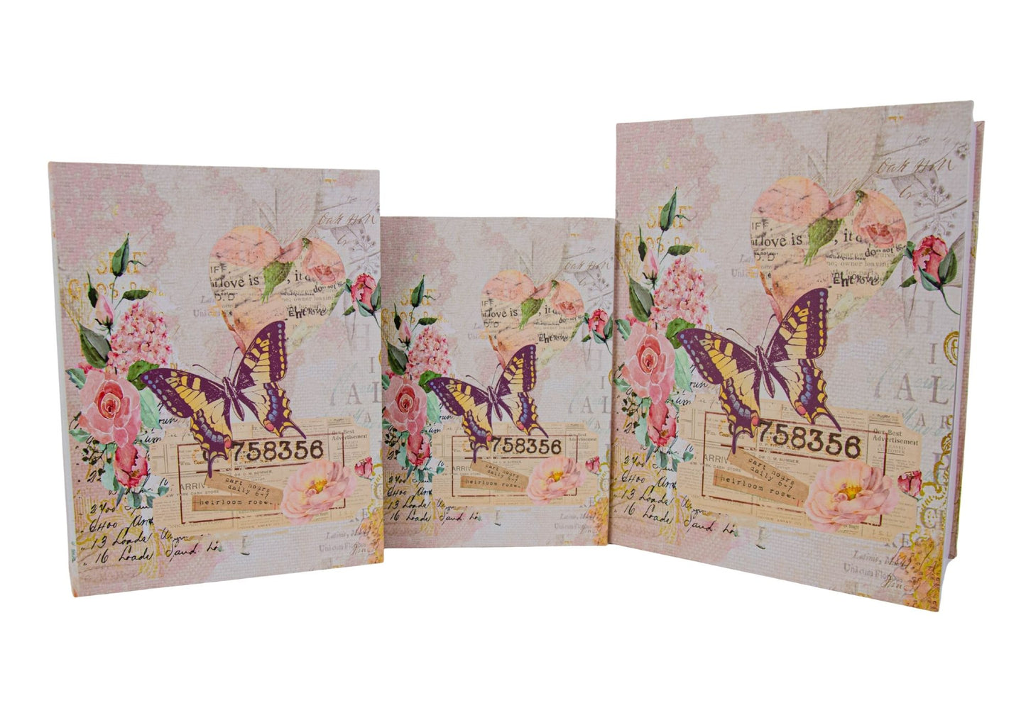 Set 3 Cutii Tip Carte cu Imprimeu H6-H8