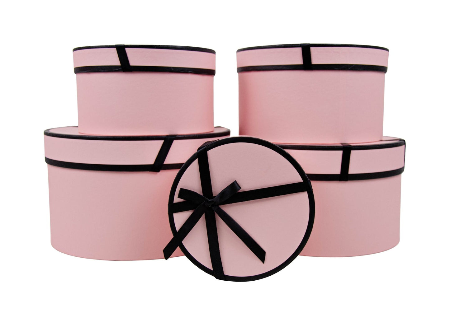 Set 5 Cutii Rotunde Diplomat cu Funda pentru Flori H9-H15