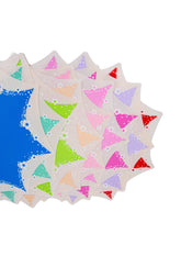 Folie Rotunda Mata cu Model Floral pe Margine 53x52.5cm 18 buc/set