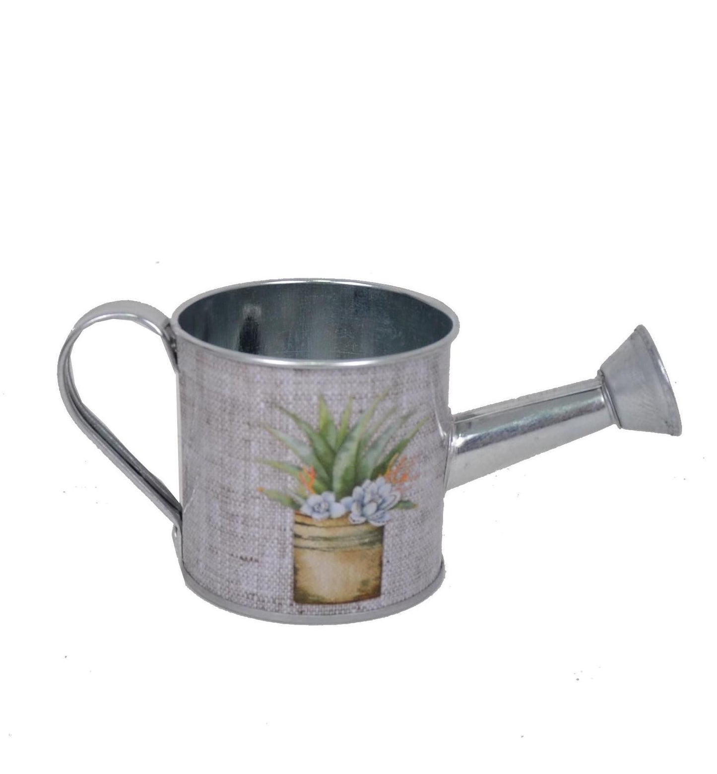 Ghiveci tip stropitoare din metal cu imprimeu foto