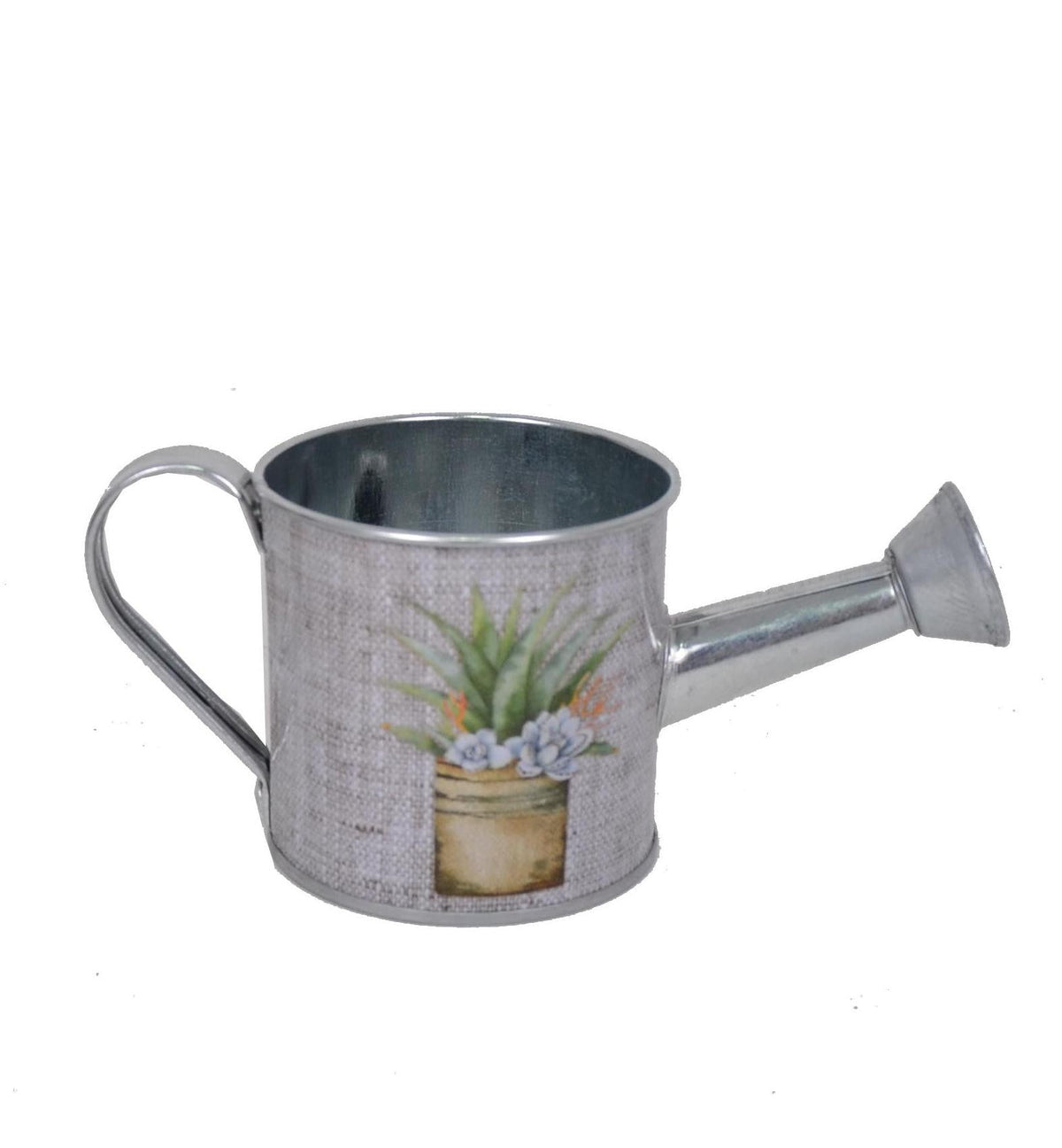 Ghiveci tip stropitoare din metal cu imprimeu foto