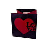 Punga patrata din carton negru H 32