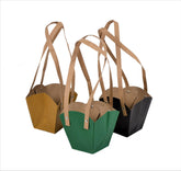 Set 10 pungi din hartie, toarta inalta, uni, mica H 12CM