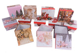 Set 12 cutii patrate mici model Craciun