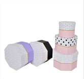 Set 3 cutii cu imprimeu si forme diferite