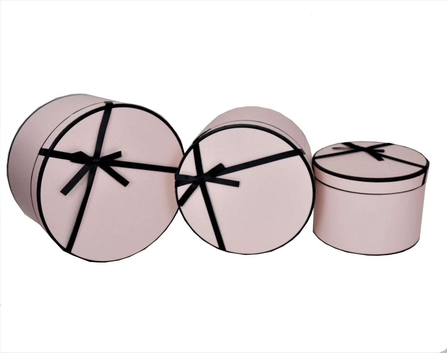 Set 3 Cutii Rotunde cu Funda pentru Flori H13-H15