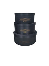 Set 3 cutii rotunde satinate uni