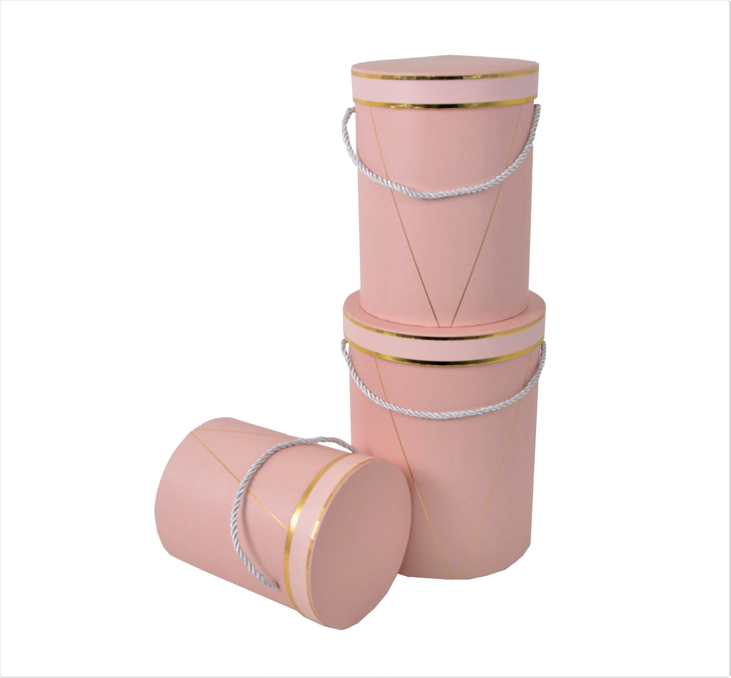 Set 3 Cutii Rotunde Uni pentru Flori H20-H24