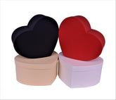 Set 3 cutii tip inima uni