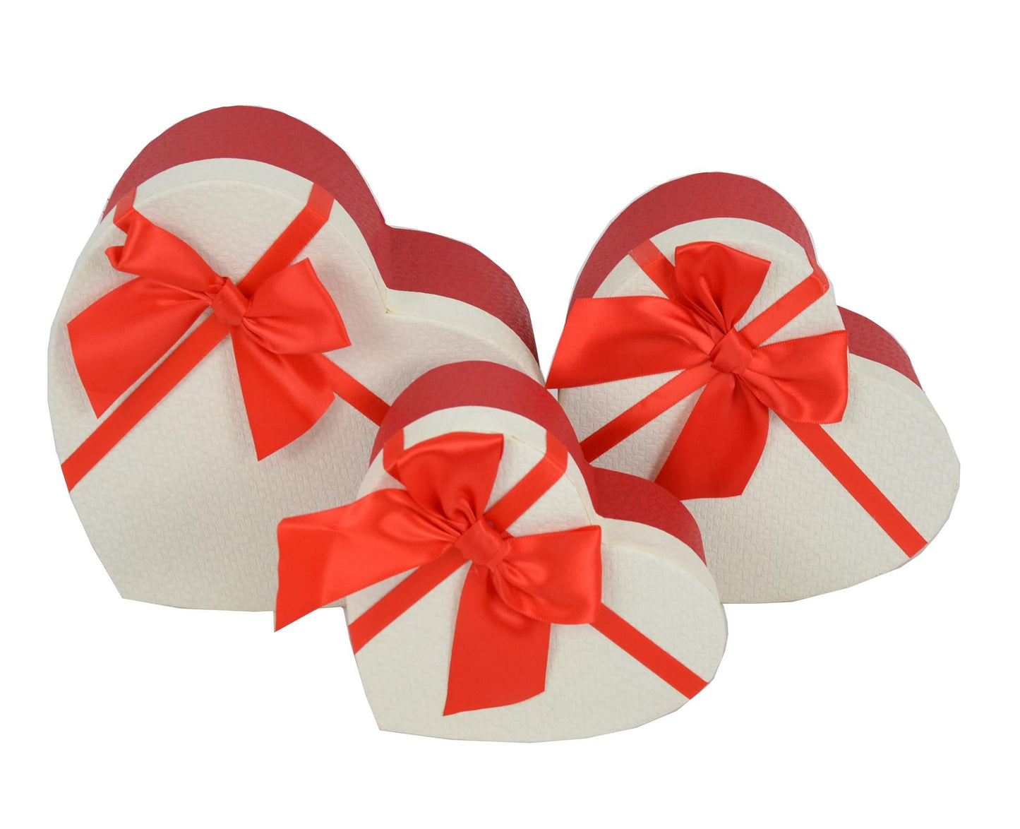 Set 3 cutii tip inima mica in doua culori