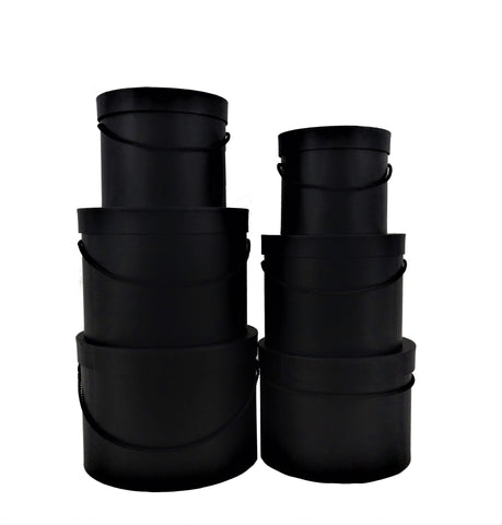 Set 6 cutii rotunde uni Set 6 cutii rotunde uni