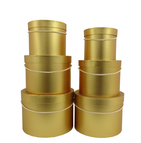 Set 6 cutii rotunde uni Set 6 cutii rotunde uni