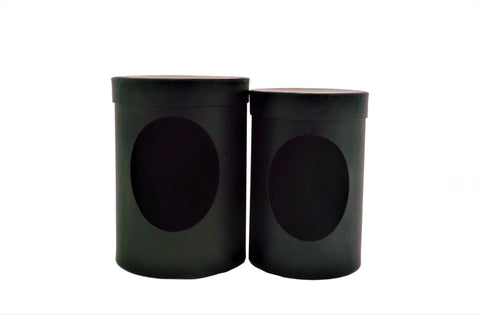 Set doua cutii rotunde uni cu decupaj Set doua cutii rotunde uni cu decupaj