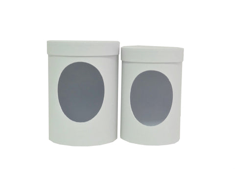 Set doua cutii rotunde uni cu decupaj Set doua cutii rotunde uni cu decupaj