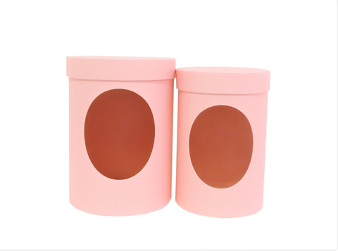 Set doua cutii rotunde uni cu decupaj Set doua cutii rotunde uni cu decupaj