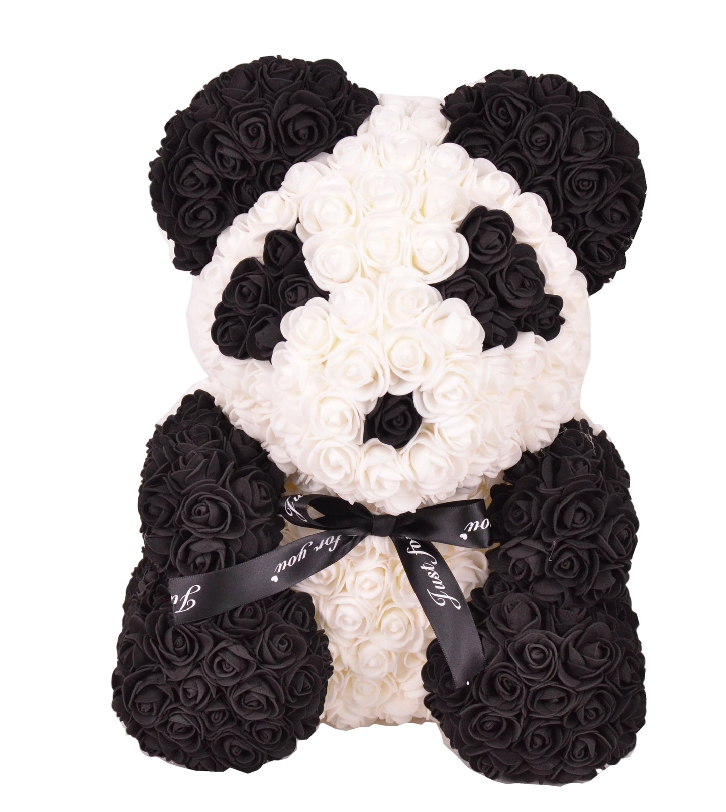 Ursulet din trandafiri de spuma tip panda