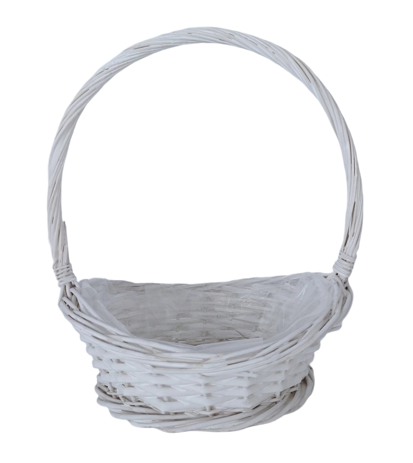 Cos din Rachita Oval Alb