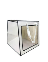 punga din hartie cu laterala transparenta mare