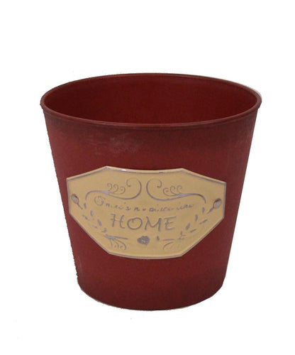 Ghiveci din plastic rotund cu inscriptie