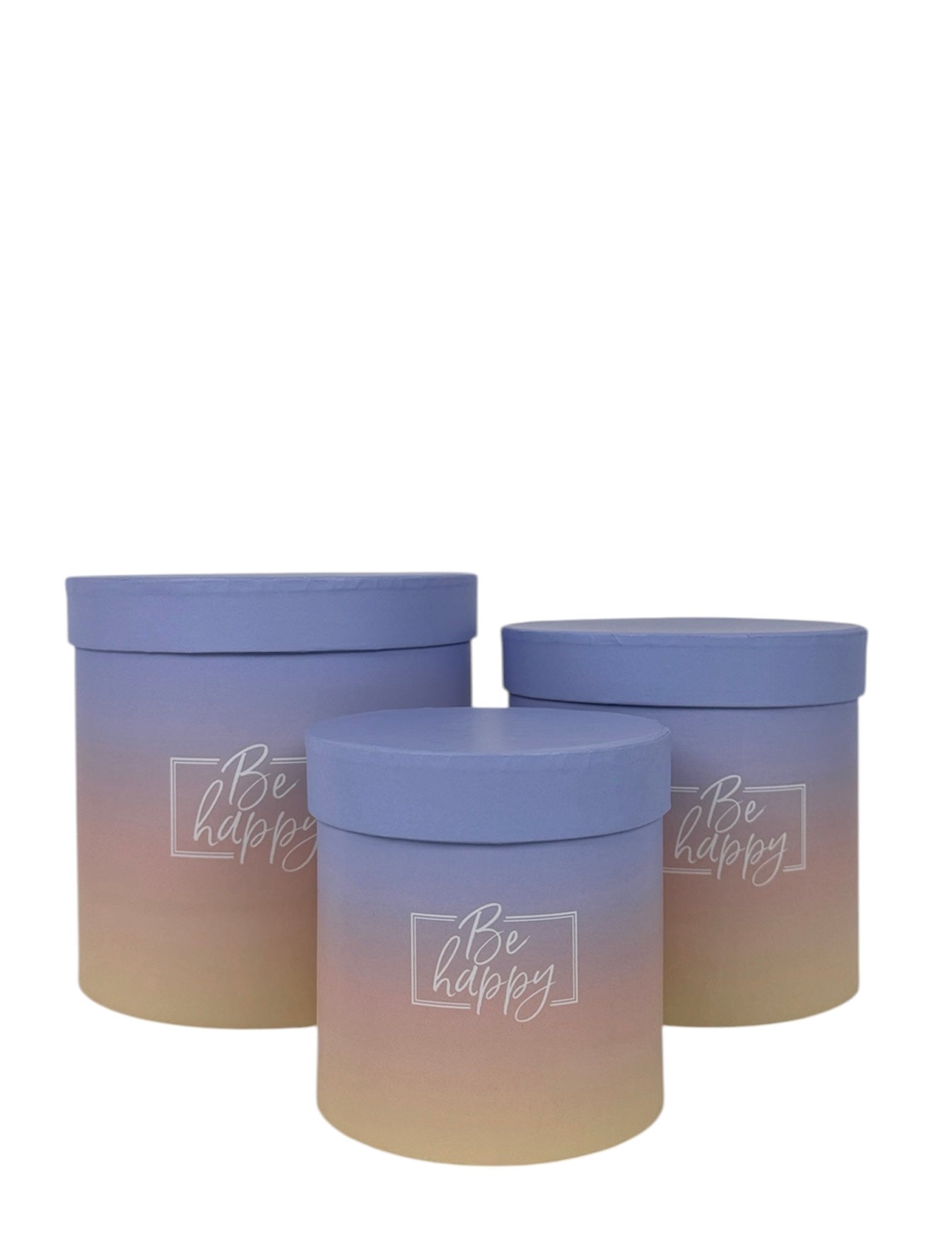 Set 3 Cutii Rotunde Degrade pentru Flori H12-H17