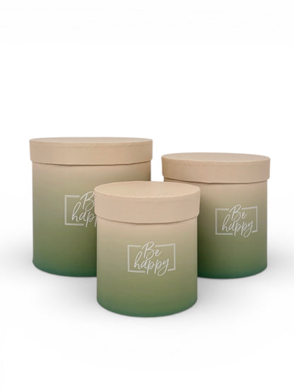 Set 3 Cutii Rotunde Degrade pentru Flori H12-H17