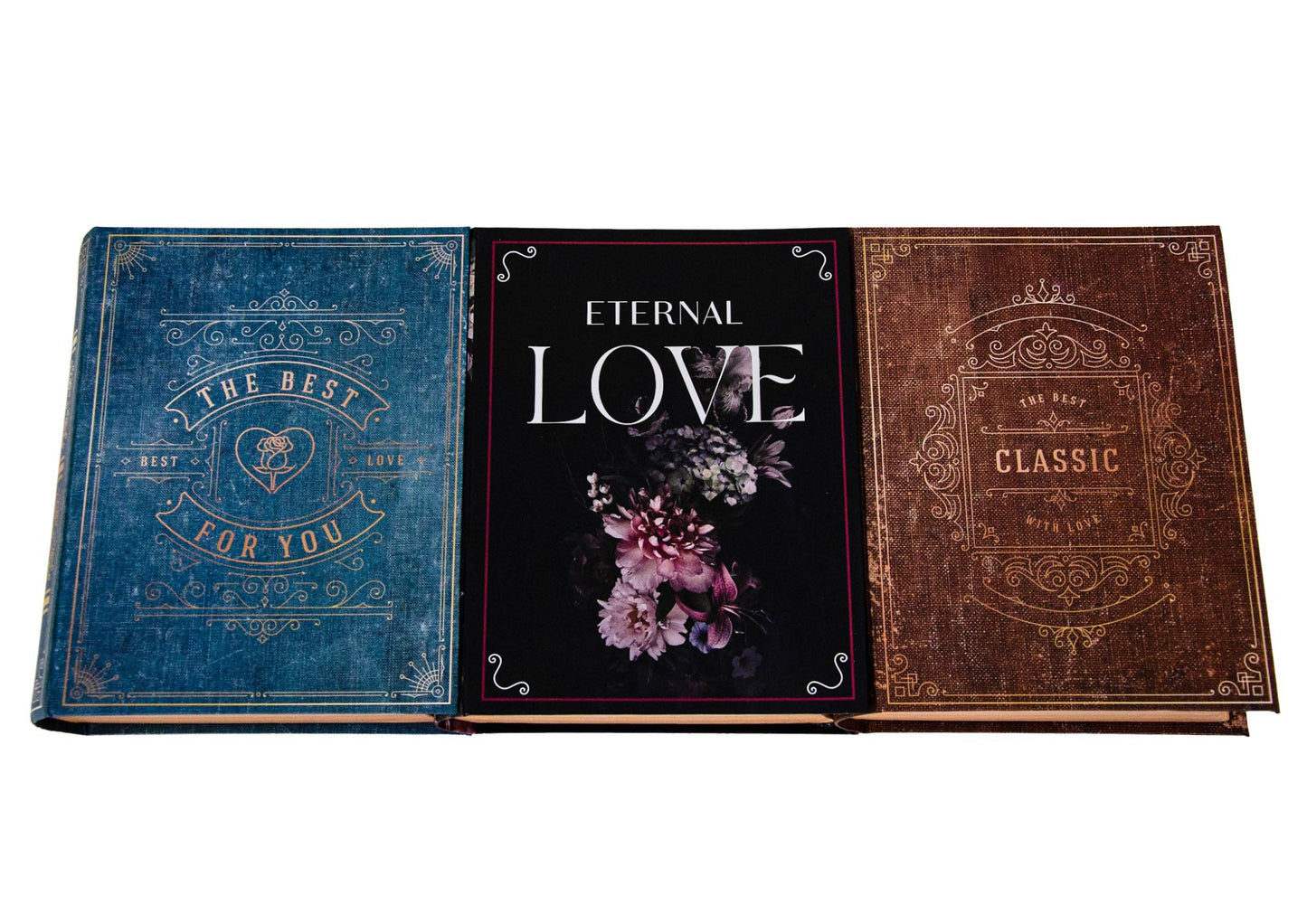 Set 3 Cutii Tip Carte Mica cu Imprimeu Foto pentru Flori H4-H6