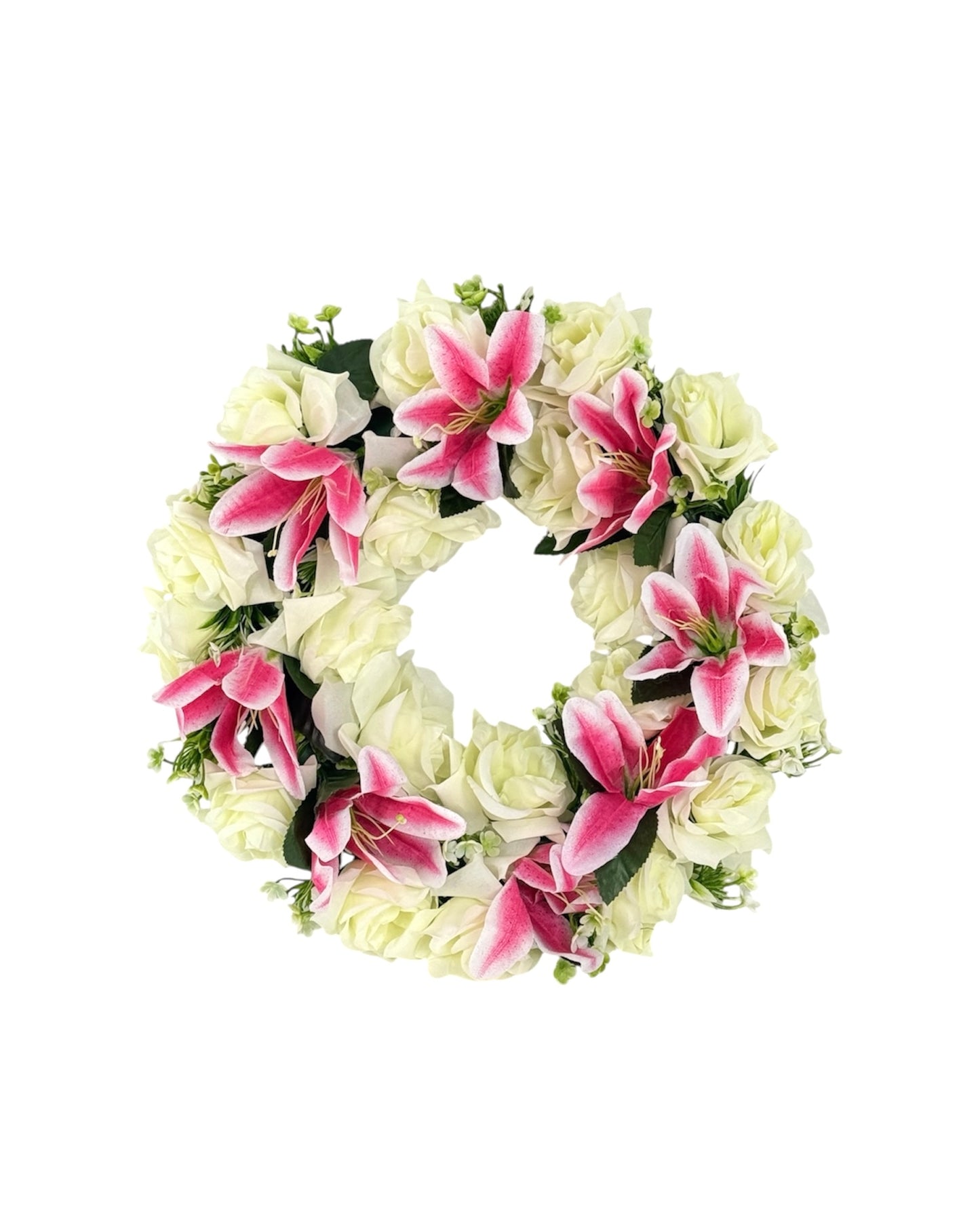 Coronita cu Flori  Trandafiri /Crin 38cm
