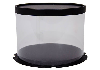 cutie rotunda transparenta mica