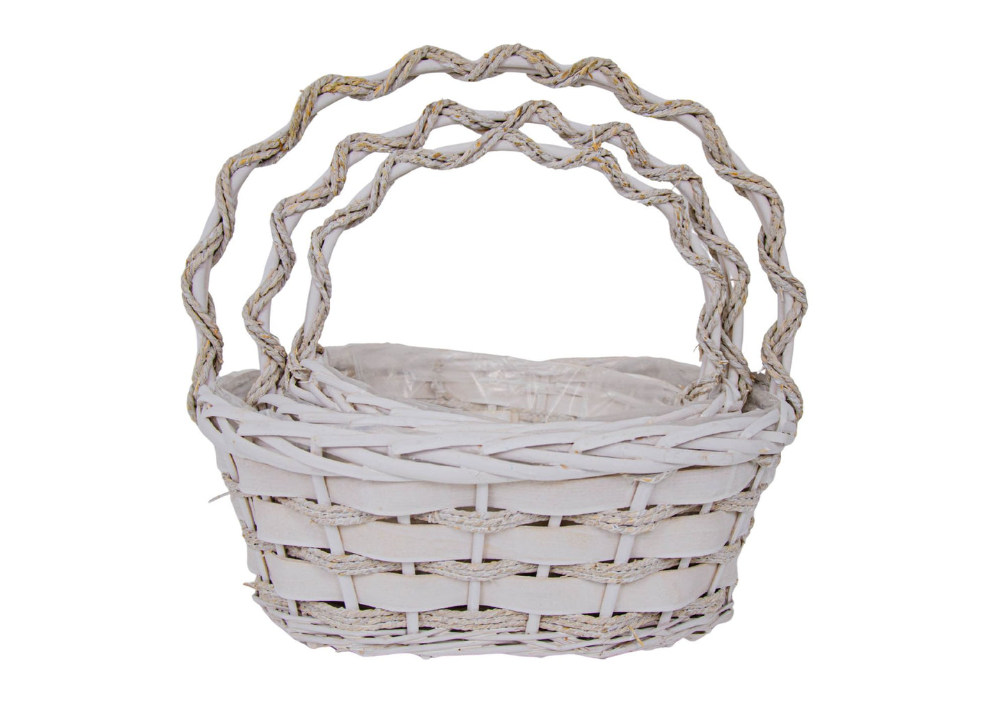 Set 3 Cosuri din Rachita cu Forma Ovala