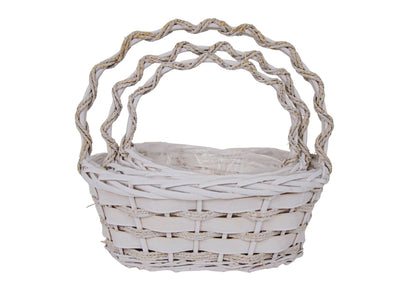 Set 3 Cosuri din Rachita cu Forma Ovala