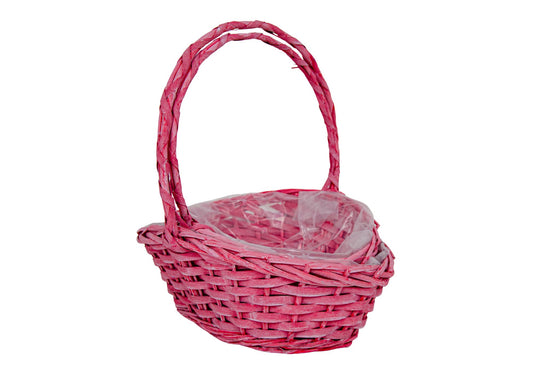 Set 2 Cosuri din Rachita, Forma de Munte, Roz Inchis