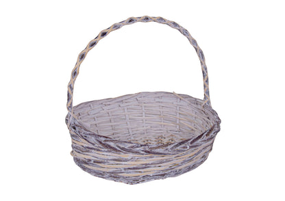 Set 3 Cosuri din Rachita Neprelucrata cu Cateva Rachite Curatate Forma Ovala