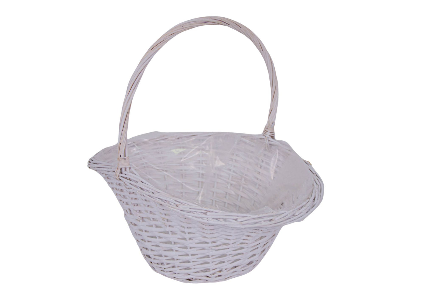 Set 3 Cosuri din Rachita Forma de Palarie Alb