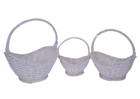 Set 3 Cosuri din Rachita Forma de Lingou de Aur Alb