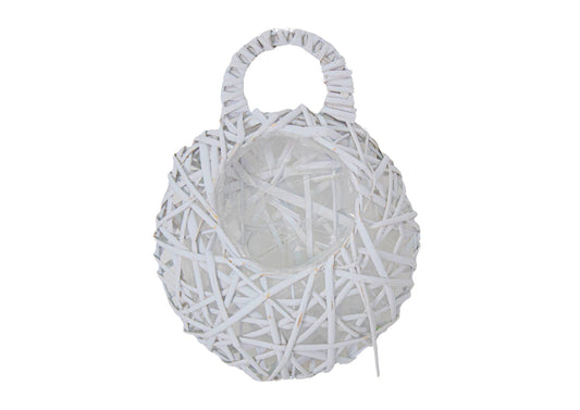 Cos pentru Flori Montabil pe Perete Alb