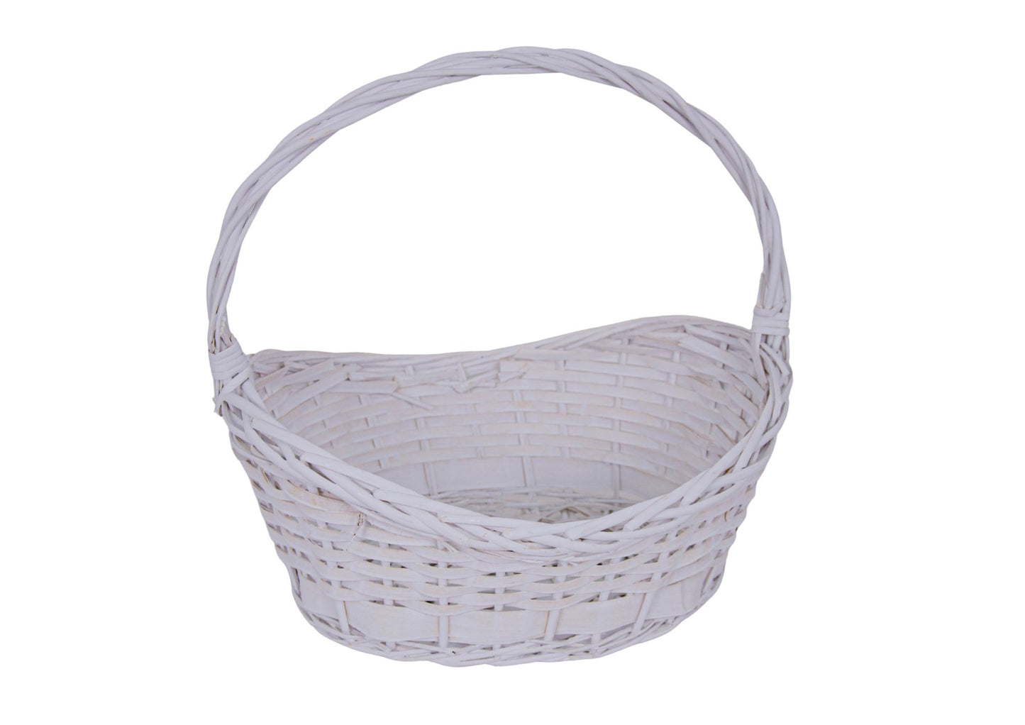 Set 3 Cosuri din Rachita Forma de Barca Alb