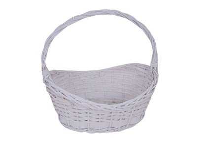 Set 3 Cosuri din Rachita Forma de Barca Alb