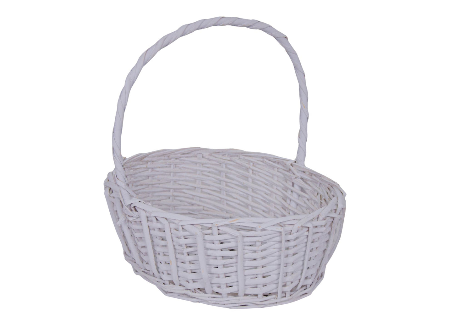 Set 3 Cosuri din Rachita Forma Ovala Alb