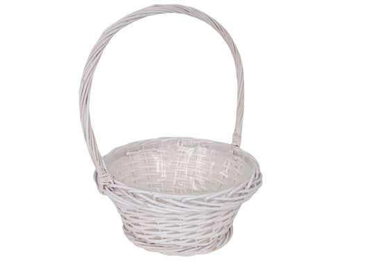 Cos din Rachita Rotund Alb