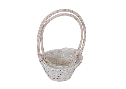 Set 2 Cosuri Alungite din Rachita cu Aschii de Lemn