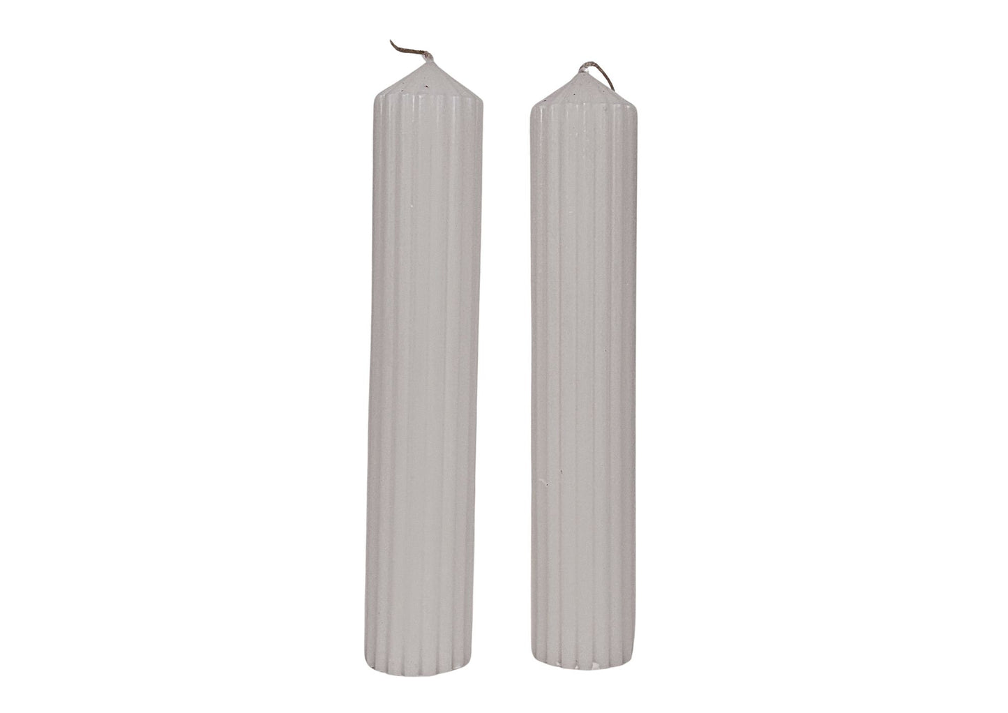 Set doua lumanari cu linii nunta h 30 cm